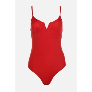 Trendyol Red V-String Swimsuit