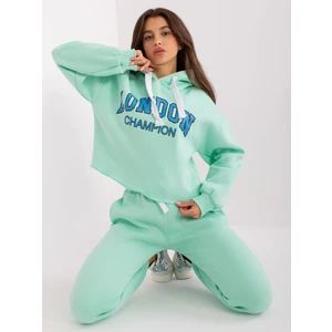 Mint blue tracksuit with Laraina print