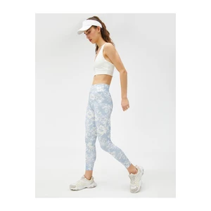 Koton Floral Printed Sports Leggings High Waist