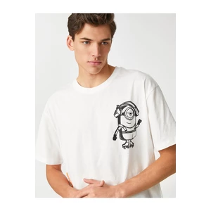 Koton Minions Oversize T-Shirt, Crew Neck Licensed Print.