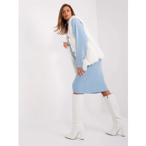 Ecru Fur Vest with Lining