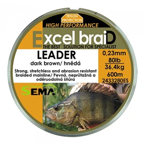 Sema splietaná šnúra leader hnedá-priemer 40 lb / nosnosť 18,2 kg / návin 300 m