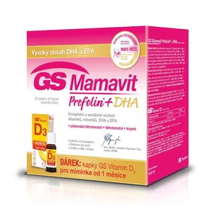 GreenSwan GS Mamavit Prefolin+DHA 30 tabliet a 30 kapsúl + darček Kvapky GS Vitamin D3