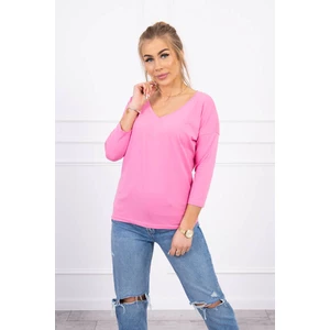 V-neck blouse light pink