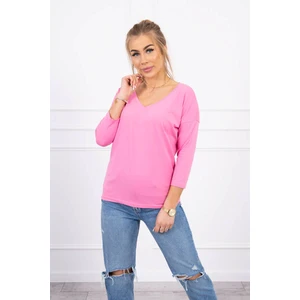 V-neck blouse light pink