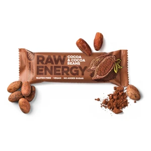 BOMBUS Raw energetická tyčinka kakao a kakaové bôby 50 g