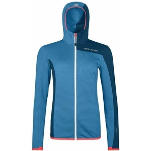 Ortovox Giacca outdoor Fleece Light Grid Hooded Jacket W Heritage Blue L