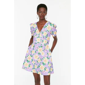 Trendyol Lilac-Multicolored Pocket Detailed Dress