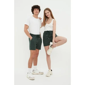 Trendyol Emerald Green Unisex Regular Fit Short Embroidered Shorts & Bermuda