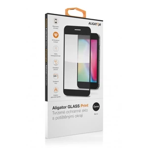 Ochranné tvrzené sklo ALIGATOR PRINT pro Samsung Galaxy S21 FE, černá