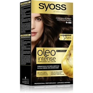 Syoss Oleo Intense permanentní barva na vlasy s olejem odstín 4-86 Chocolate Brown