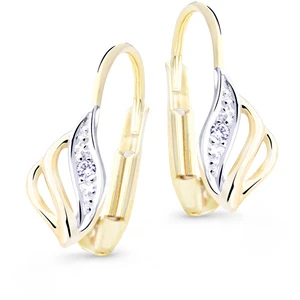 Cutie Diamonds Luxusní bicolor náušnice ze zlata s brilianty DZ8024-55-00-X-1