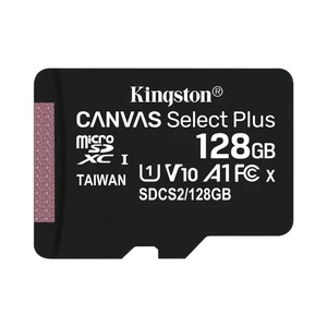 Kingston Canvas SeIect Plus Micro SDXC 128GB, UHS-I A1, Class 10 - rýchlosť 100 MB/s (SDCS2/128GBSP)