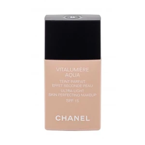 Chanel Vitalumière Aqua ultra ľahký make-up pre žiarivý vzhľad pleti odtieň 42 Beige Rose SPF 15 30 ml