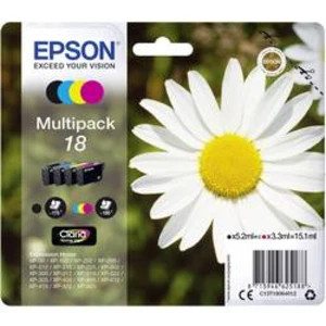Sada náplní do tlačiarne Epson T1806, 18 C13T18064012, čierna, zelenomodrá, purpurová, žltá