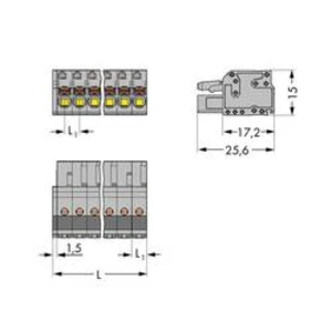 Zásuvkový konektor na kabel WAGO 2231-115/026-000, 76.50 mm, pólů 15, rozteč 5 mm, 25 ks