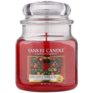 Yankee Candle Red Apple Wreath vonná svíčka Classic malá 411 g