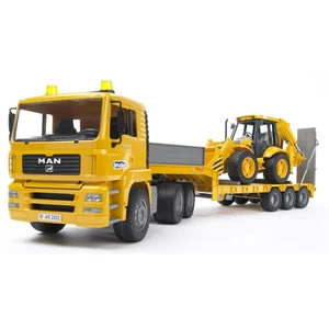 Bruder 02776 Nákladné auto MAN náves + traktor JCB