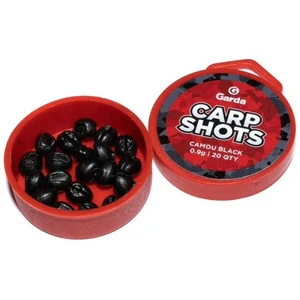 Garda bročky carp shots camou black - 20 ks 0,9 g