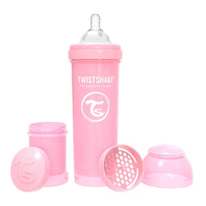 Twistshake Dojčenská fľaša Anti-Colic 330 ml pastelovo ružová
