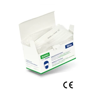 Nanovlákenné rúška Nano Med.Clean 50 ks balenie - B03/biela f00023