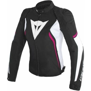 Dainese Avro D2 Tex Lady Jacket Black/White/Fuxia 50 Textilná bunda