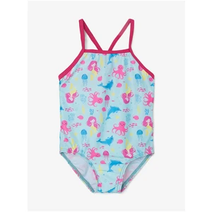 Light blue girly patterned swimwear name it Ziza - Girls