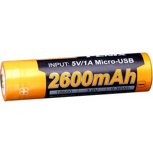 Fenix dobíjecí usb baterie 18650 2600 mah li-ion