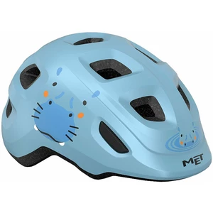 MET Hooray Pale Blue Hippo/Matt S (52-55 cm) Casco da ciclismo per bambini
