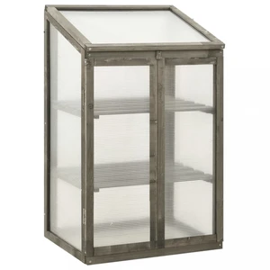 Skleník 60x45x100 cm Dekorhome Šedá,Skleník 60x45x100 cm Dekorhome Šedá