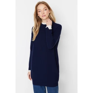 Trendyol Navy Blue Sleeves Pearl Detailed Knitwear Sweater