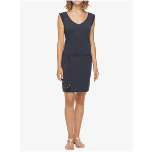 Dark blue women's dress with tie Ragwear Slavka - Women