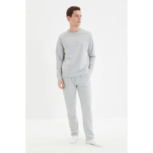 Trendyol Gray Men's Regula Fit Pajamas Set