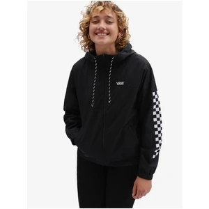 Black Women's Patterned Lightweight Hooded Jacket VANS Kastle - Women