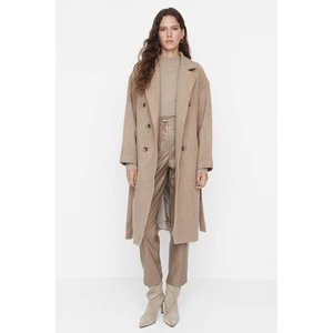 Trendyol Coat - Beige - Double-breasted