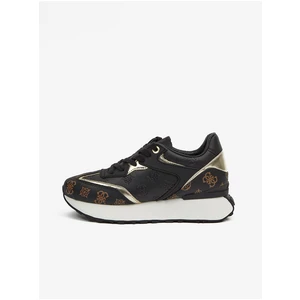 Black Women's Patterned Sneakers Guess Luchia - Women