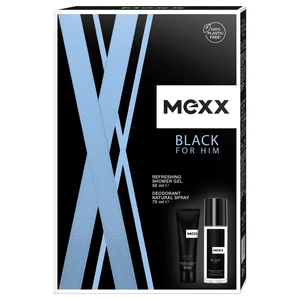 Mexx Black Man - deodorant s rozprašovačem 75 ml + sprchový gel 50 ml