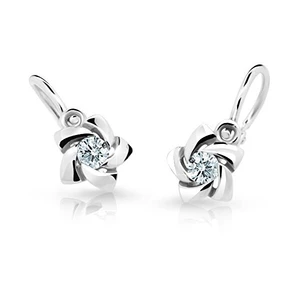 Cutie Jewellery Detské náušnice s dizajnom ružičiek C2201-10-X-2 svetlo modrá