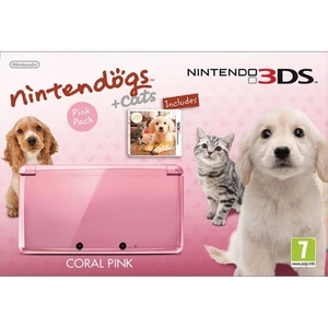 Nintendo 3DS Nintendogs & Cats Pink Pack, coral pink
