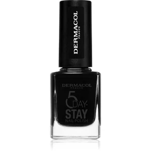 Dermacol 5 Day Stay dlhotrvajúci lak na nechty odtieň 55 Black Onyx 11 ml