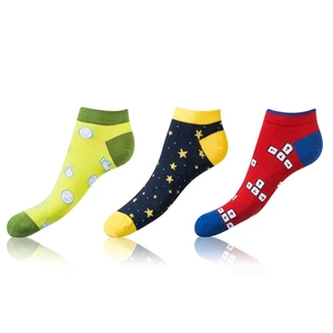 Bellinda <br />
CRAZY IN-SHOE SOCKS 3x - Modern colorful low crazy socks unisex - yellow - green - blue