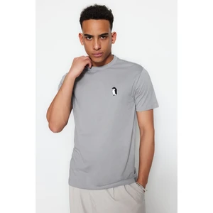 Trendyol Gray Men's Regular Crew Neck Short Sleeve T-Shirt