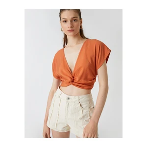 Koton Crop Blouse Gathering Detailed