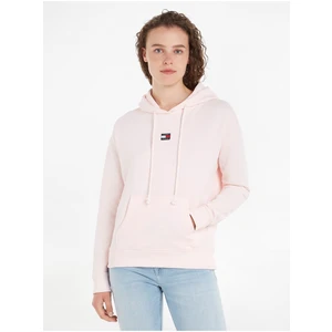 Light pink Womens Sweatshirt Tommy Jeans TJW XS Badge Hoodie - Ladies