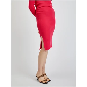 Orsay Dark pink lady skirt with slit - Ladies