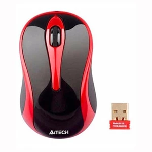 Bezdrátová optická myš A4tech G3-280N, V-Track, 2.4GHz, 10m dosah, černo-červená
