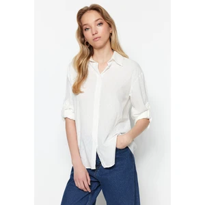 Trendyol Ecru Classic Woven Shirt