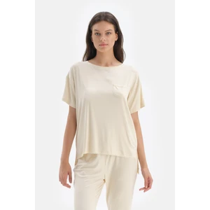 Dagi Pajama Top - Ecru - Plain