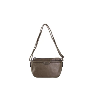 Khaki messenger bag made of eco-leather