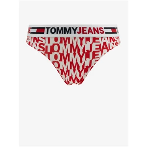Bílo-červené dámské vzorované kalhotky Tommy Jeans - Dámské